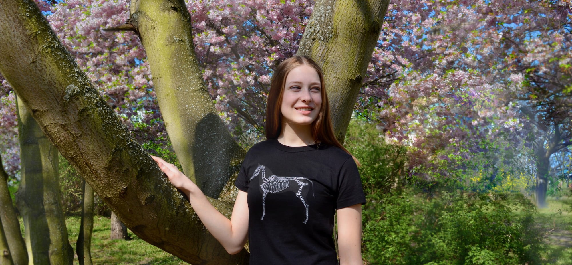 Motiv für Tierarzt als T-Shirt getragen von Model von Wort-Anatomie